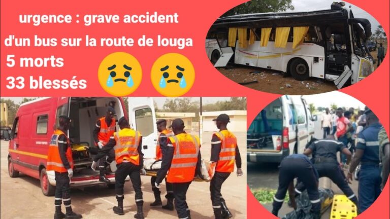 TERRIBLE ACCIDENT A LOUGA : 5 MORTS ET PLUS DE 30 BLESSES (BILAN PROVISOIRE)